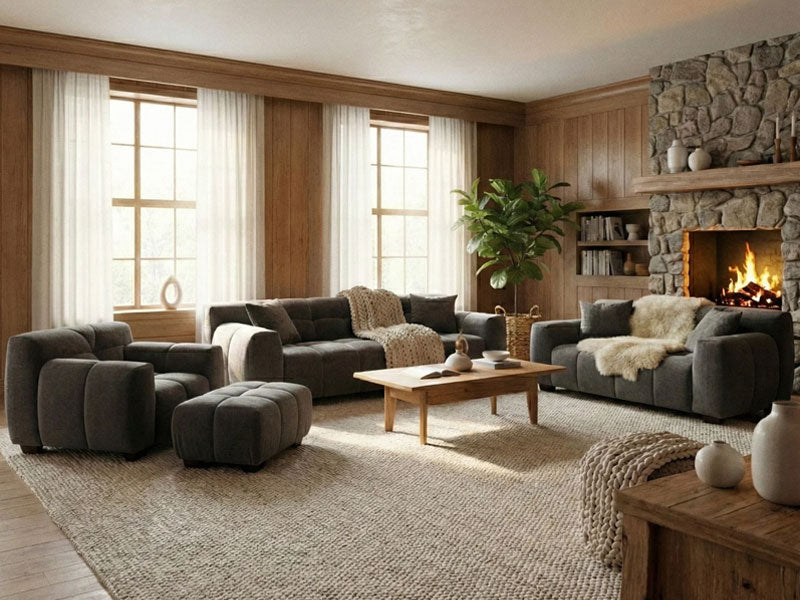 MNS Aluxo Harlem Sofa Range in Chocolate Velvet