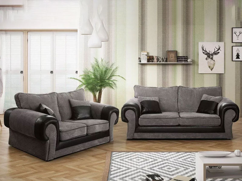 Tango Jumbo Cord Fabric Corner Sofa - 3 Seaters, 2 Seater and Swirlchair