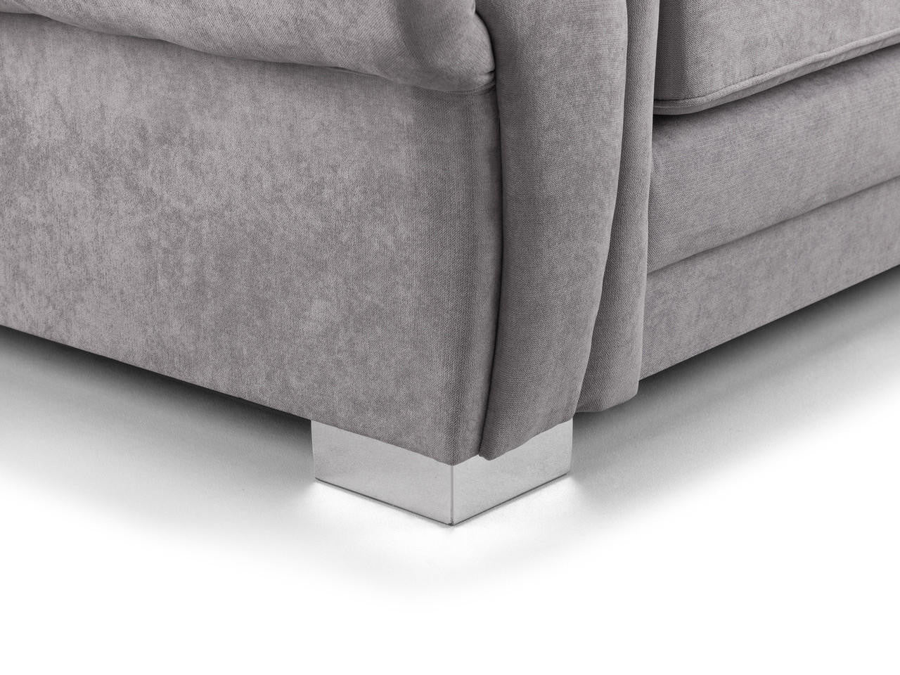 Luxury Kensington/Verona Fullback Grey Fabric Corner Sofa Set - 3,2 Seaters