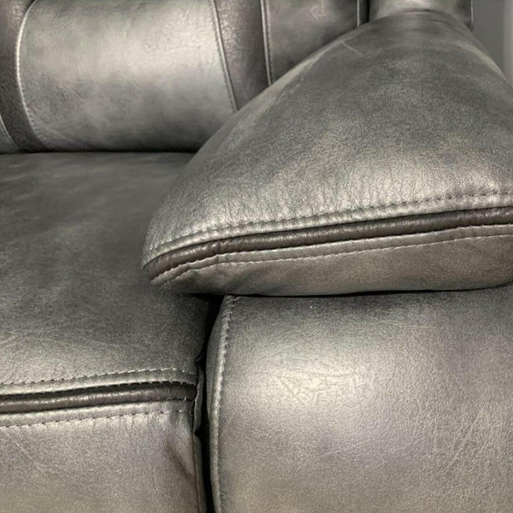 Nova Electric Recliner Leather Sofa  - 3+2 Seater With Dual Power Recliners, Console & Cup Holders – Modern Style