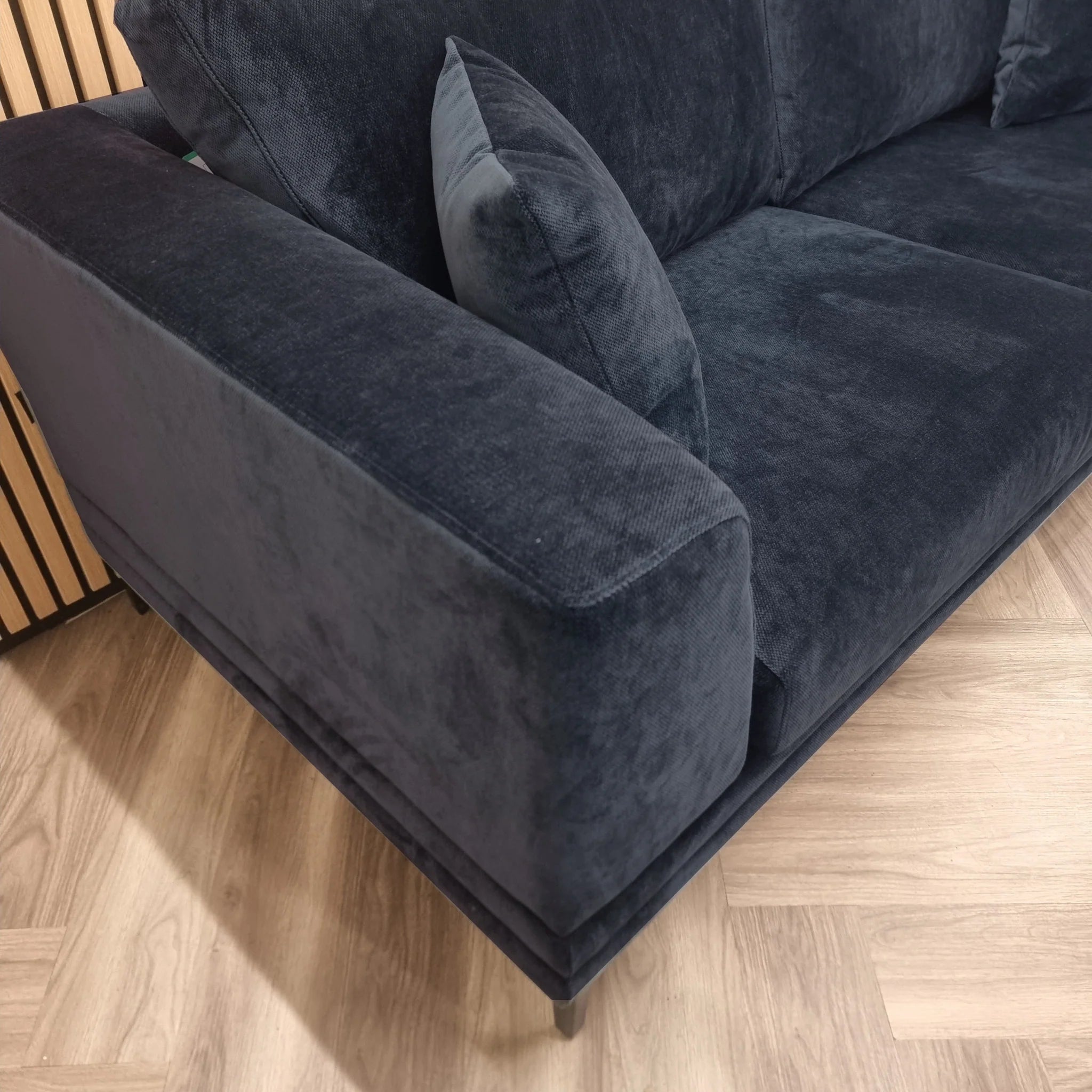 MNS Aluxo Lenox Sofa Range in Aegean Blue Velvet - 3 Seaters & 2 Seaters Sofa