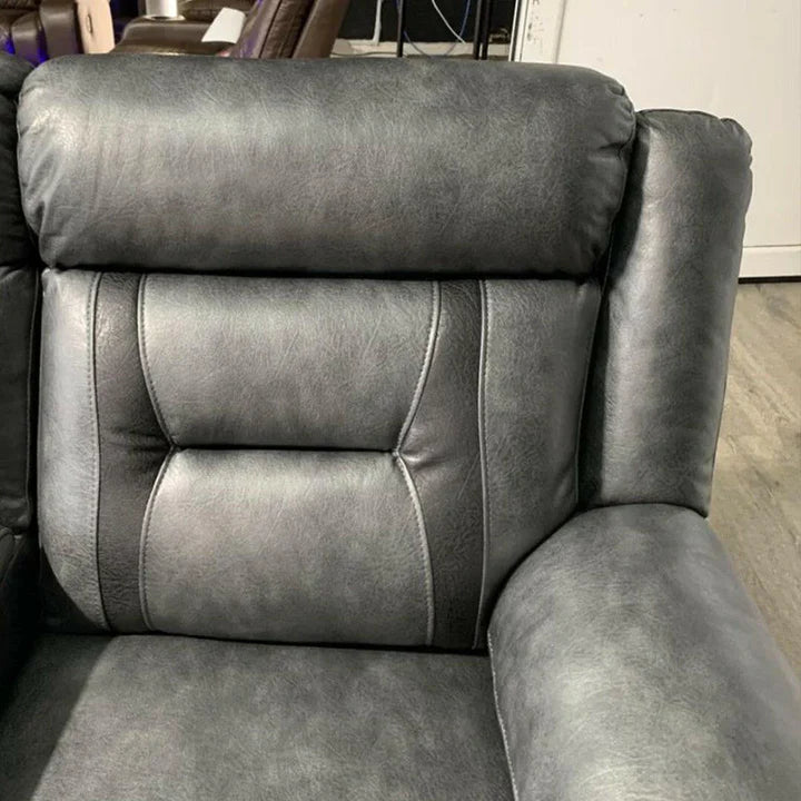 Nova Electric Recliner Leather Sofa  - 3+2 Seater With Dual Power Recliners, Console & Cup Holders – Modern Style