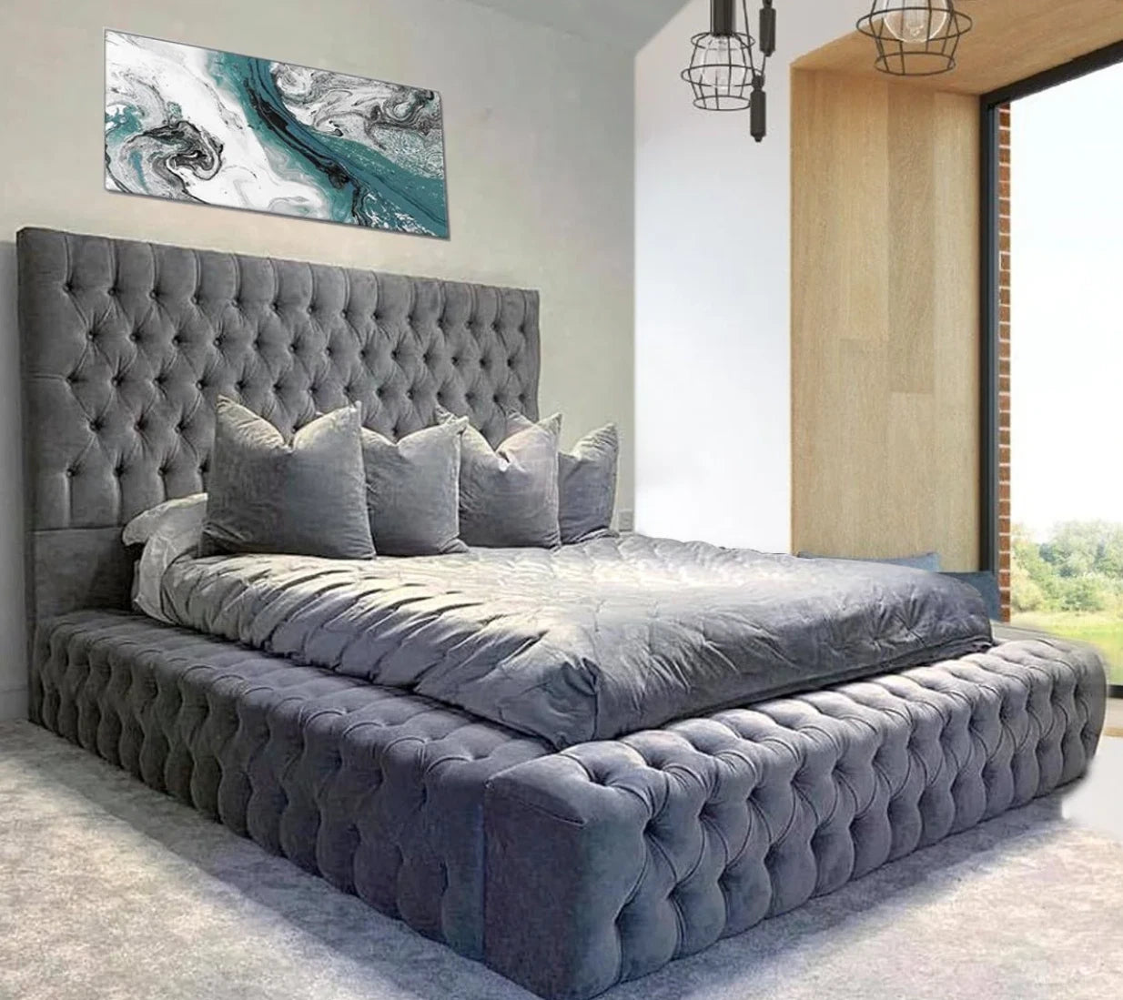 MNS Any Size Ambassador Bed with Mattress Included - Gas lift option available