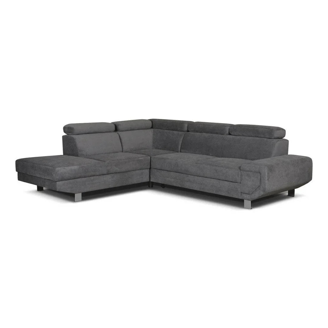 MNS Artic Left Hand Facing Corner Sofa Bed With Storage Box - Grey