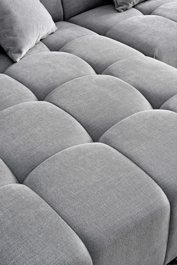 MNS Aluxo Leonard Left or Right Hand Corner Group in Cloudy Grey Boucle