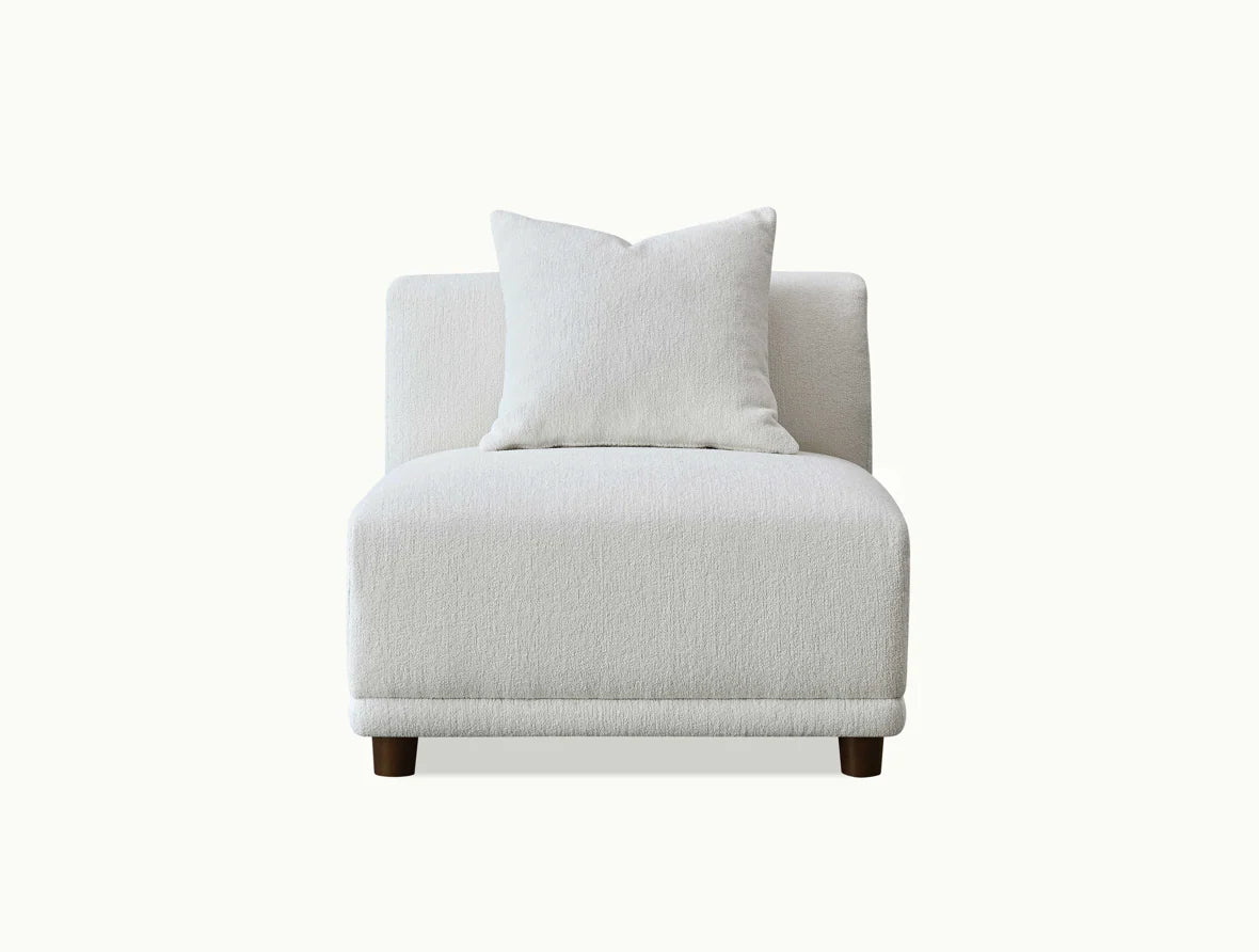 MNS Aluxo Lottie 5pc Modular Corner Sofa in Polar Boucle - L Shape Sofa - Customisable Layout