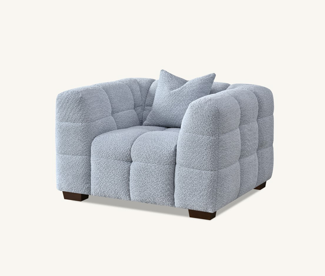 MNS Aluxo Tribeca Sofa Range in Pearl Boucle Fabric