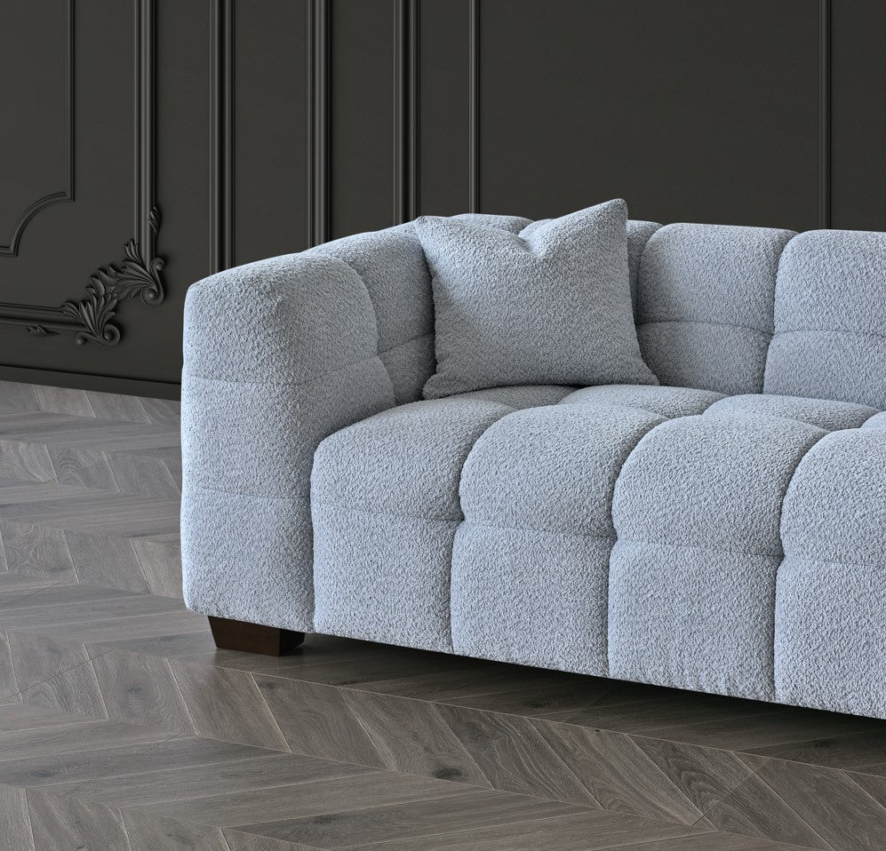 MNS Aluxo Tribeca Sofa Range in Pearl Boucle Fabric