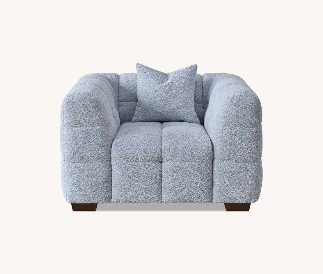 MNS Aluxo Tribeca Sofa Range in Pearl Boucle Fabric