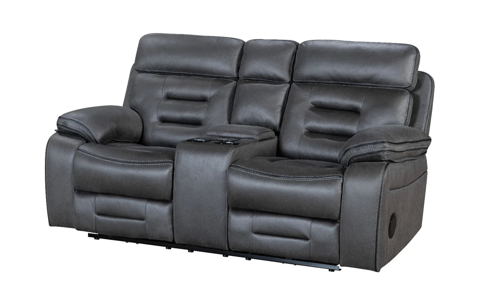 Chelsea Electric Recliner Sofa 3+2+1 Dark Grey, Fabric, USB Ports, H&C cupholder