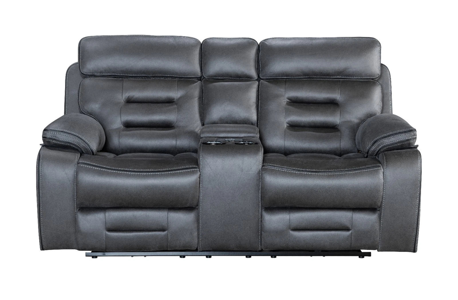 Chelsea Electric Recliner Sofa 3+2+1 Dark Grey, Fabric, USB Ports, H&C cupholder