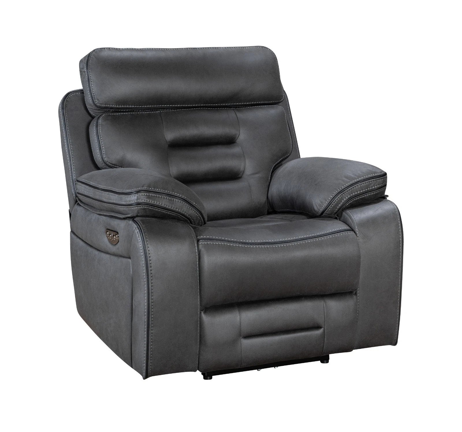 Chelsea Electric Recliner Sofa 3+2+1 Dark Grey, Fabric, USB Ports, H&C cupholder