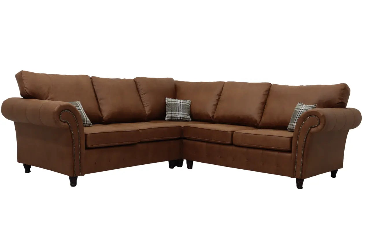 Brown Sofa Corner Suite Oakland 3 Seater 2 Seater Armchair Sofa Set Fabric Sofa