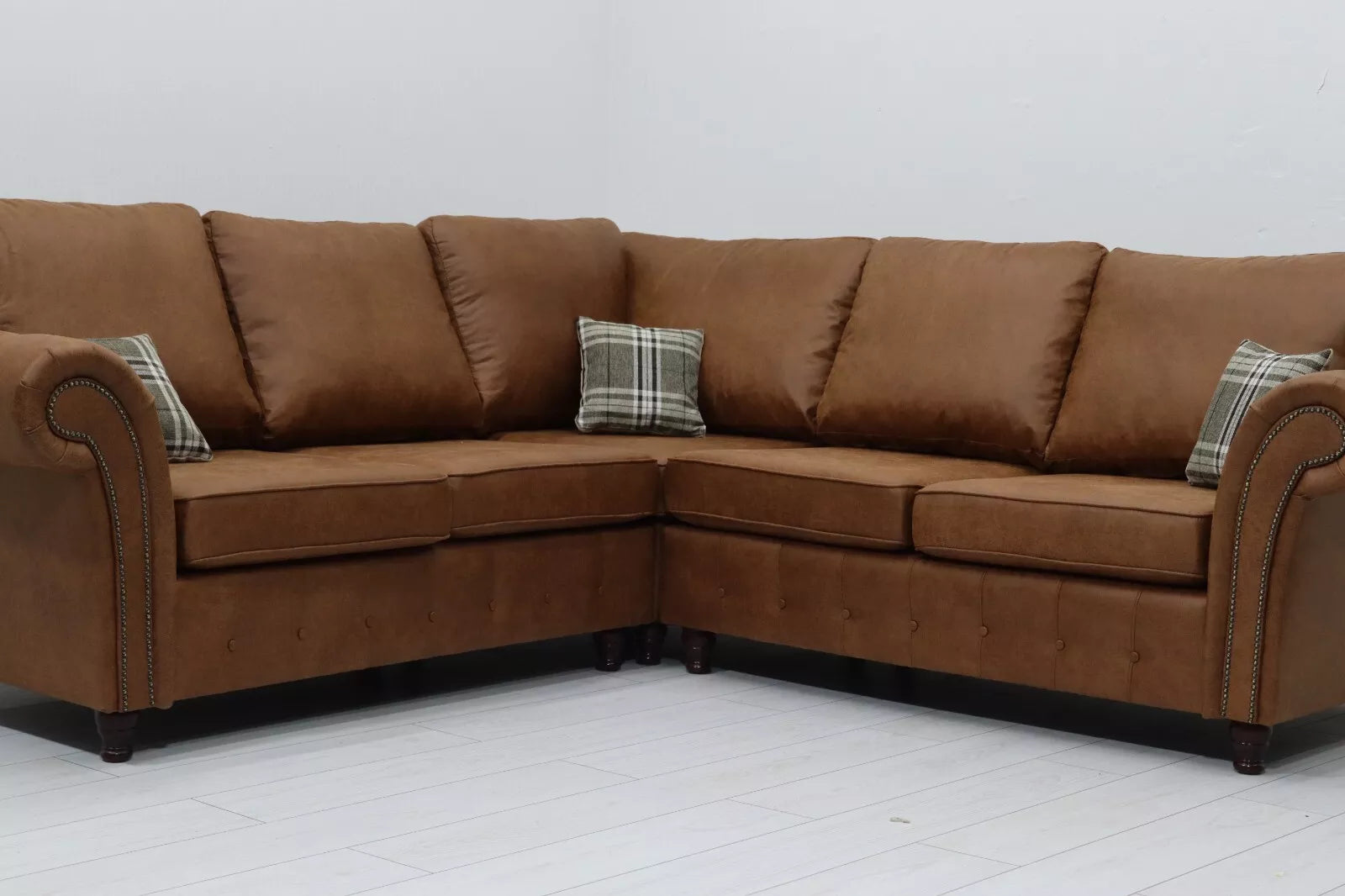 Brown Sofa Corner Suite Oakland 3 Seater 2 Seater Armchair Sofa Set Fabric Sofa