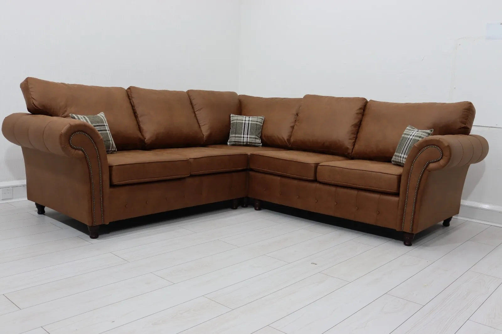 Brown Sofa Corner Suite Oakland 3 Seater 2 Seater Armchair Sofa Set Fabric Sofa