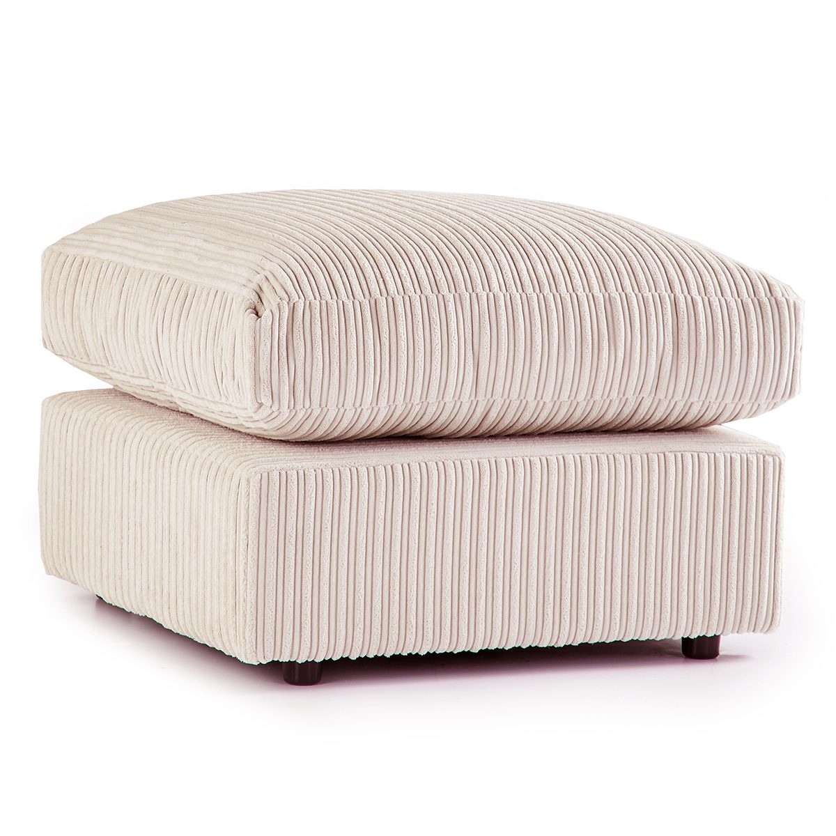 Dylan Jumbo Cord Fabric Corner Sofa with Cushions Available In Cream Colours 3+2 OR L shape