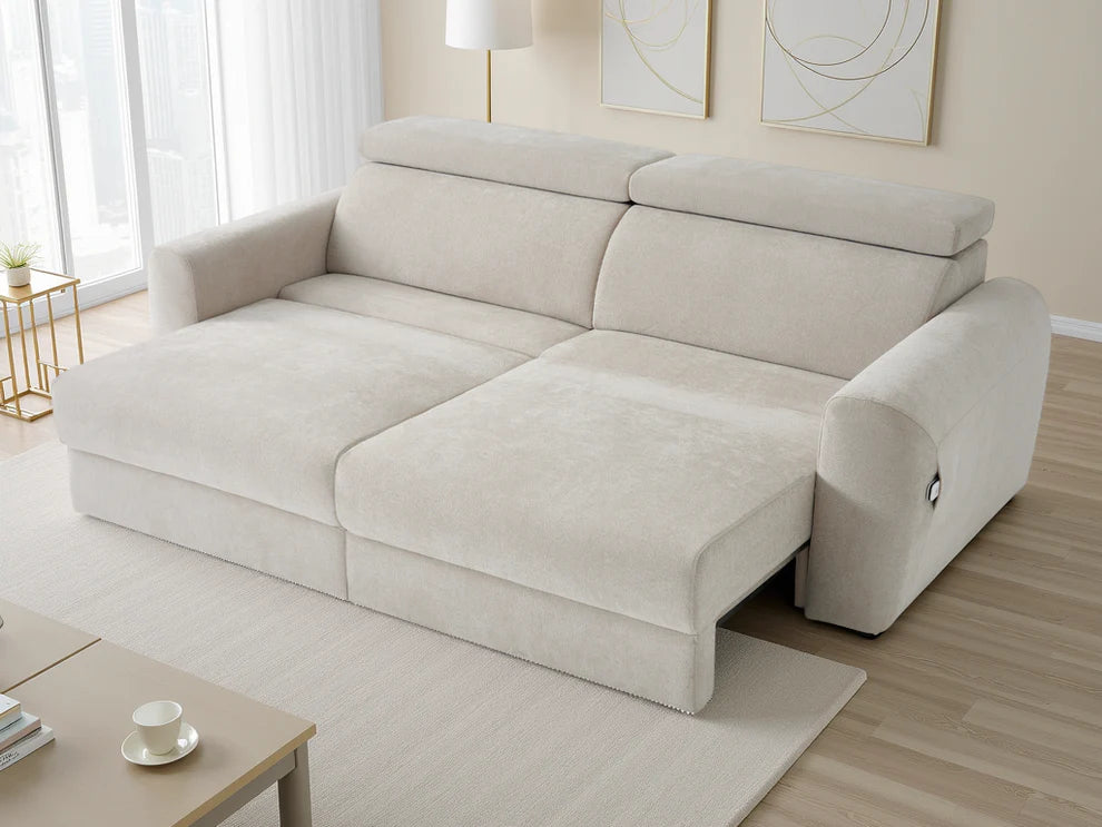 MNS Dakota Electric Sofabed Beige 3 Seater