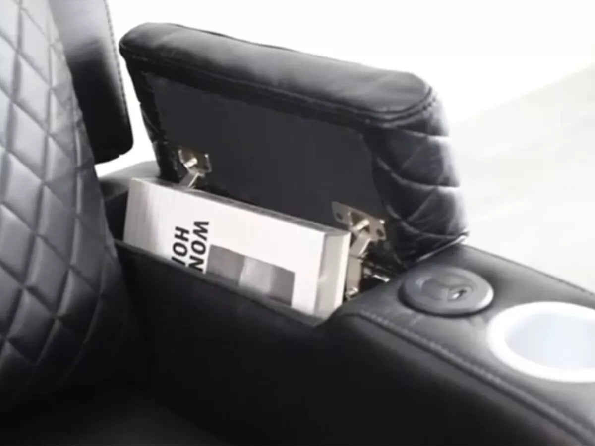 Florida Leather Electric Recliner Sofa Set with Cupholders, LED Lights, Wireless Charging, Bluetooth Speakers, and USB Ports