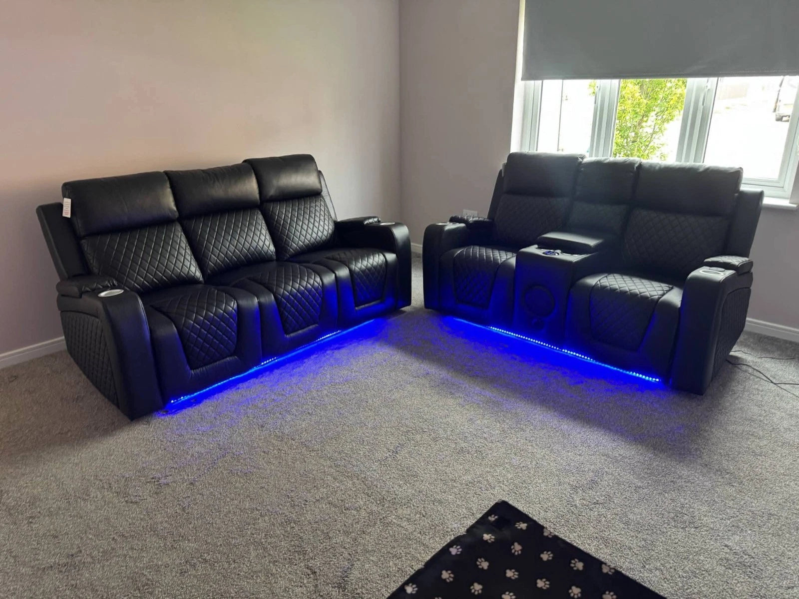 Florida 3+2 Florida Electric Recliner Sofa Set. USB, Cup Holders, LED, Bluetooth