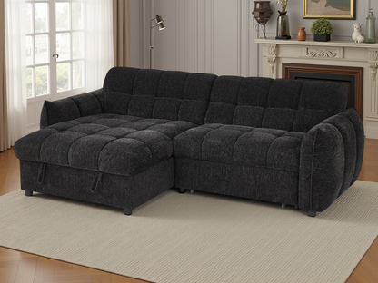 MNS Florida Sofabed Black Universal Corner