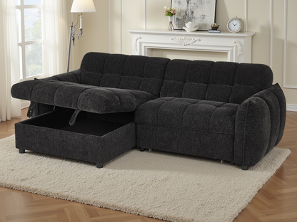 MNS Florida Sofabed Black Universal Corner