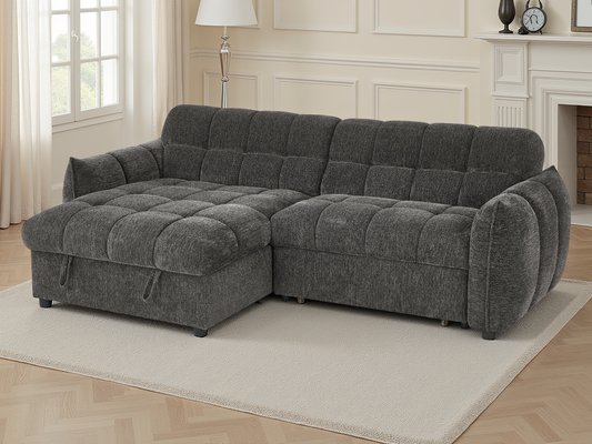 MNS Florida Sofabed Black Universal Corner