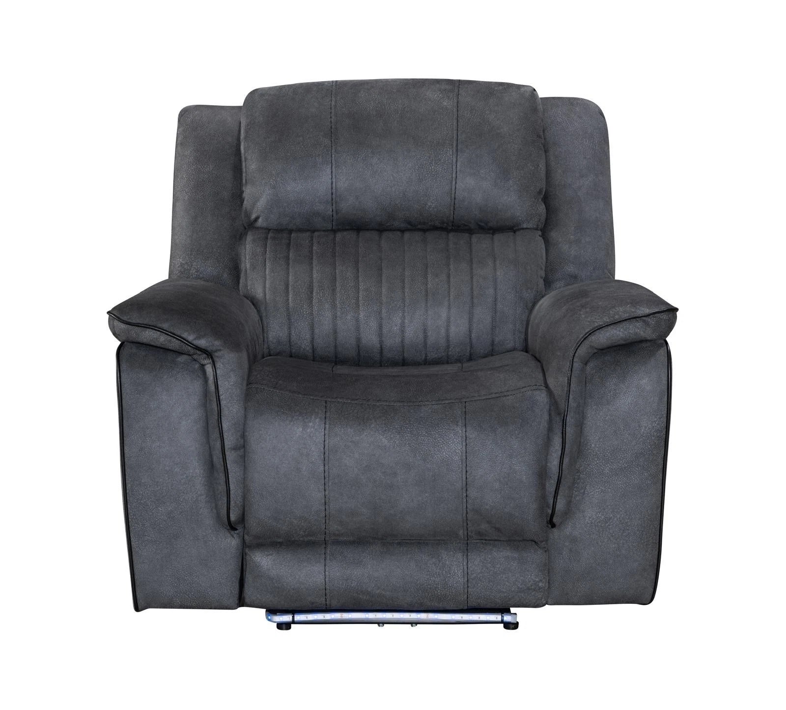 MNS Geneva Pro Fabric Electric Recliner Sofa 1 Seater,wireless Charging ,USB,LED
