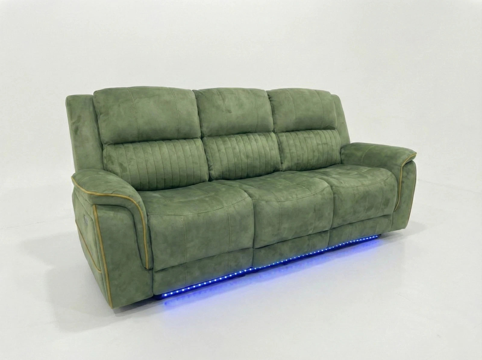 MNS  Emerald Green Geneva Pro Fabric Electric Recliner Sofa Set, Corner Sofa 3, 2 Seater and Armchair