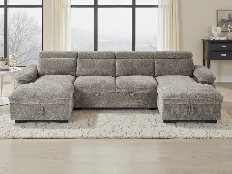 MNS Hudson Sofabed Blue U Shape Corner