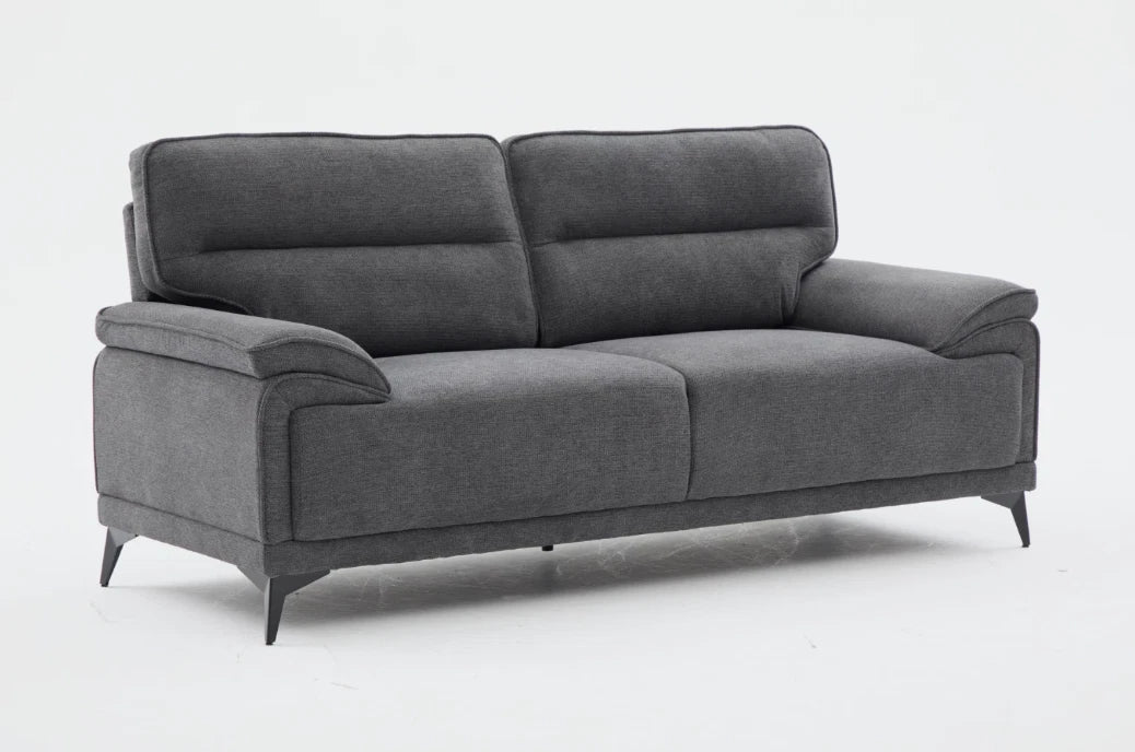 MNS Kate 3+2 Large Sofa, Chenille Fabric In Grey, Green & Dark Grey Colours