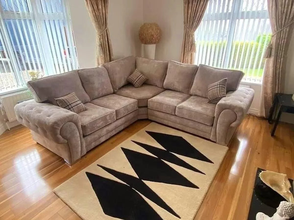 Verona Corner Sofa Full Back Set Kensington Mink - 5 Seaters, 6 Seaters , 7 Seaters