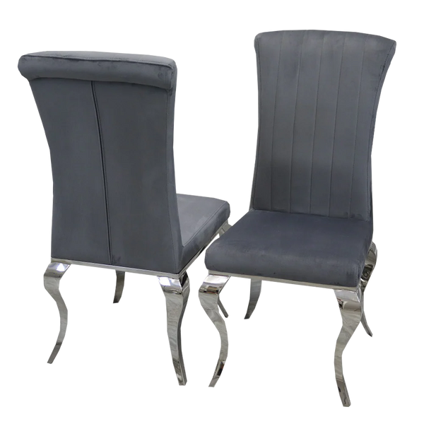 Nicole Dining Chair with Plain Back, Line & Cross Stitch