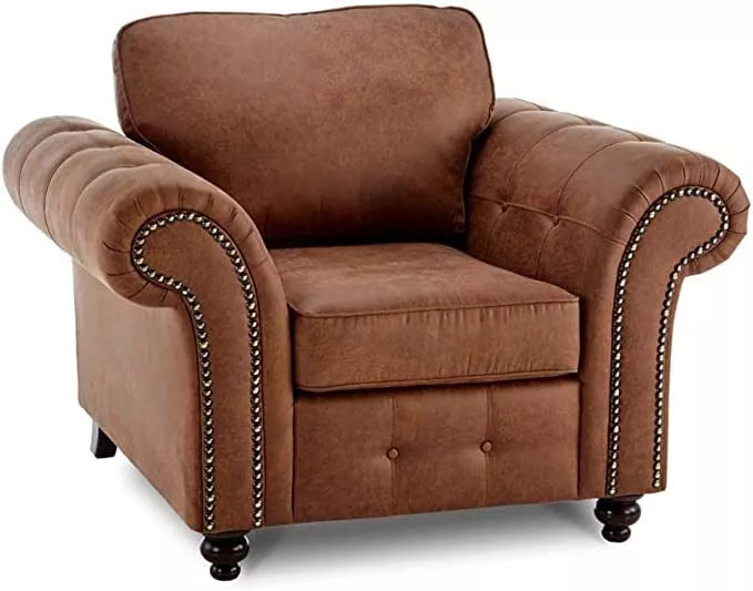 Brown Sofa Corner Suite Oakland 3 Seater 2 Seater Armchair Sofa Set Fabric Sofa
