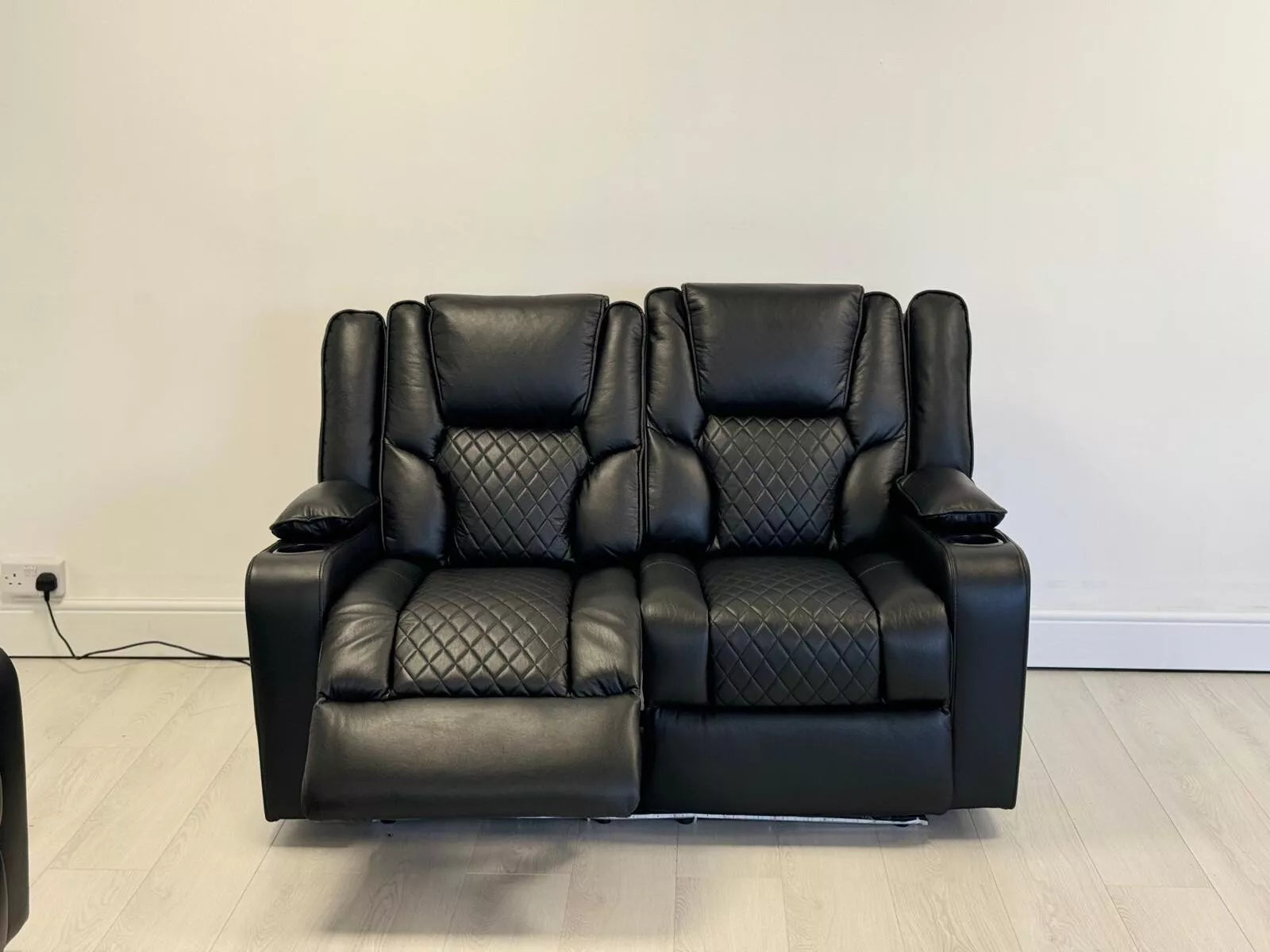 Electric Recliner Orlando Black 3+2 seater | USB, Cup Holders, LED