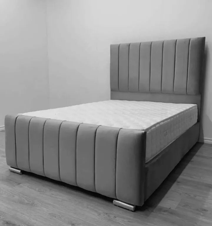 Velvet Upholstered Bed Frame 