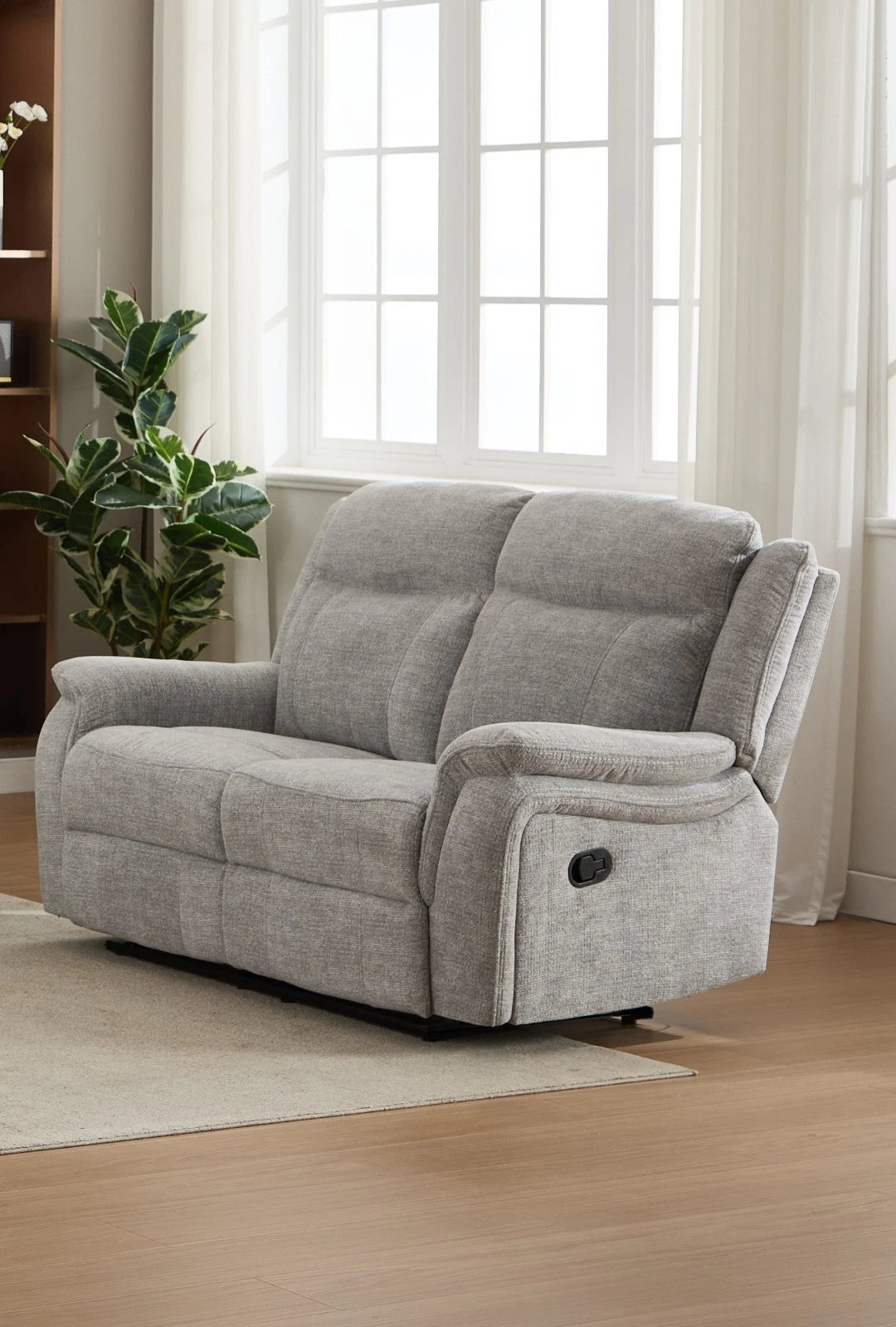 MNS Siyara Fabric Recliner Sofa Set 3+2 Seater - 3 and 2 Seater Manual Recliner Sofa