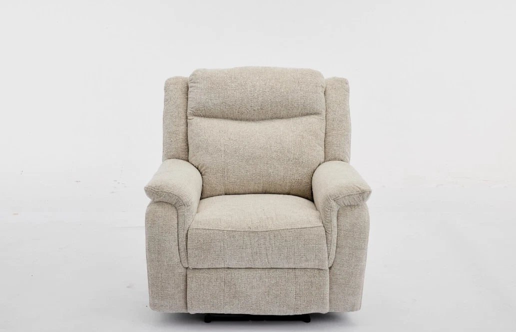 MNS Siyara Fabric Electric Recliners Arm Chair Beige & Grey ,USB Ports, Type C Ports