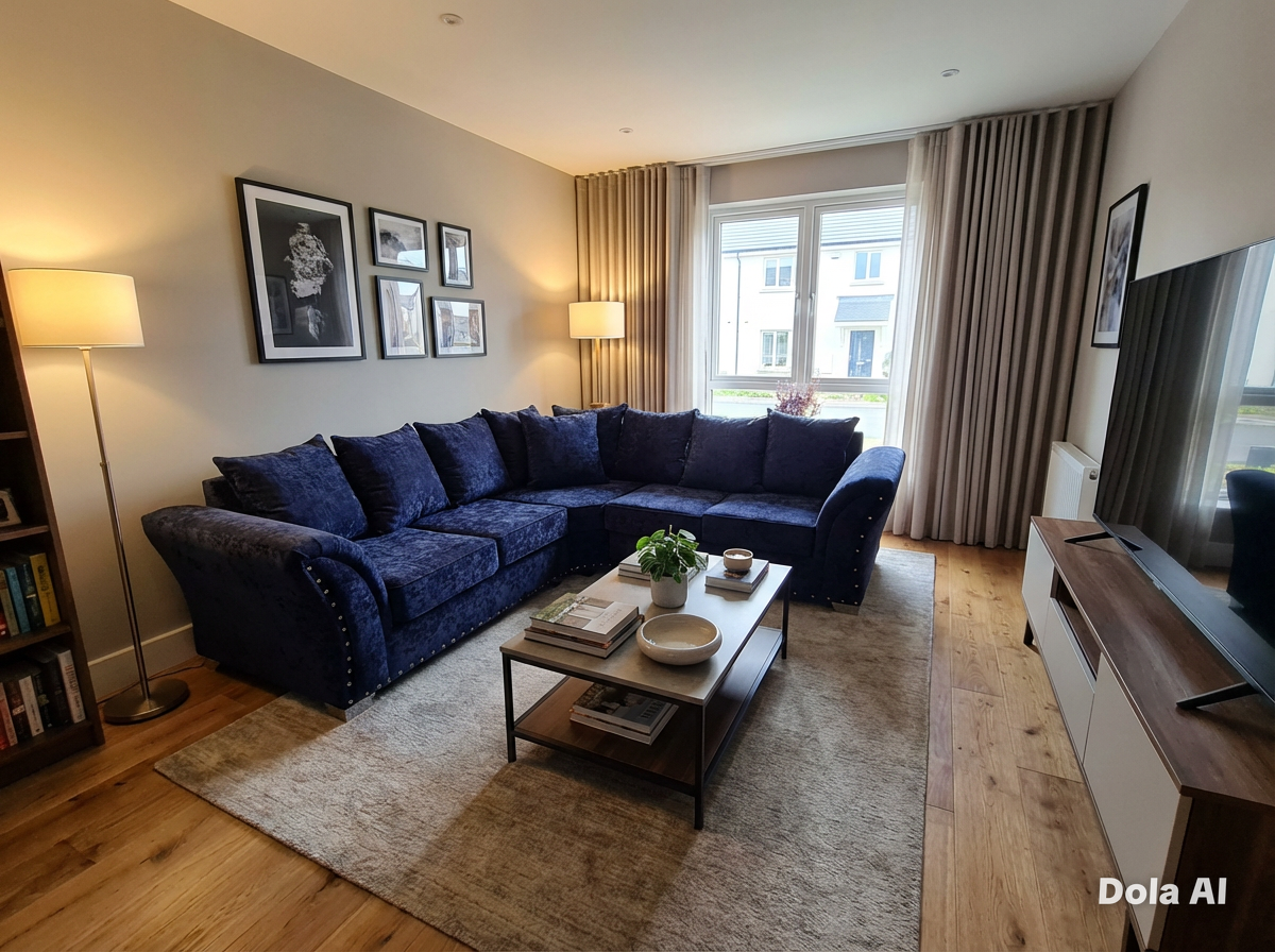 Luxury Cambridge Corner Sofa - Midnight Chenille Fabric Sofa