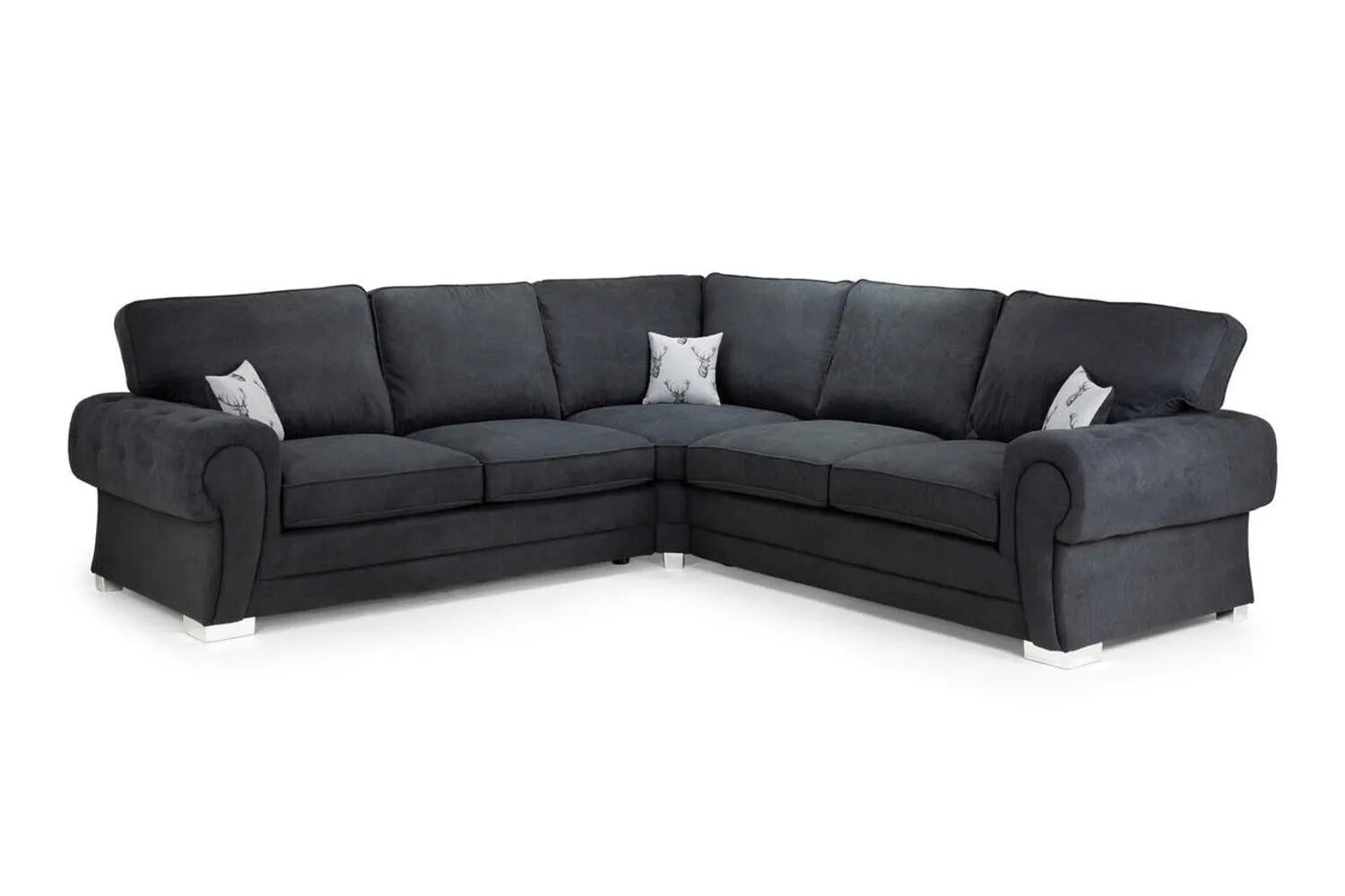 VERONA Corner Sofa Set - Black