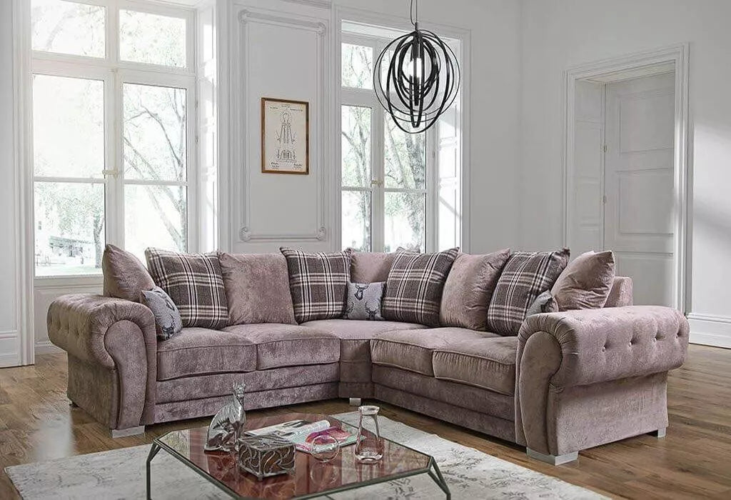 Kensington Fabric Sofa & Verona Corner Couch 