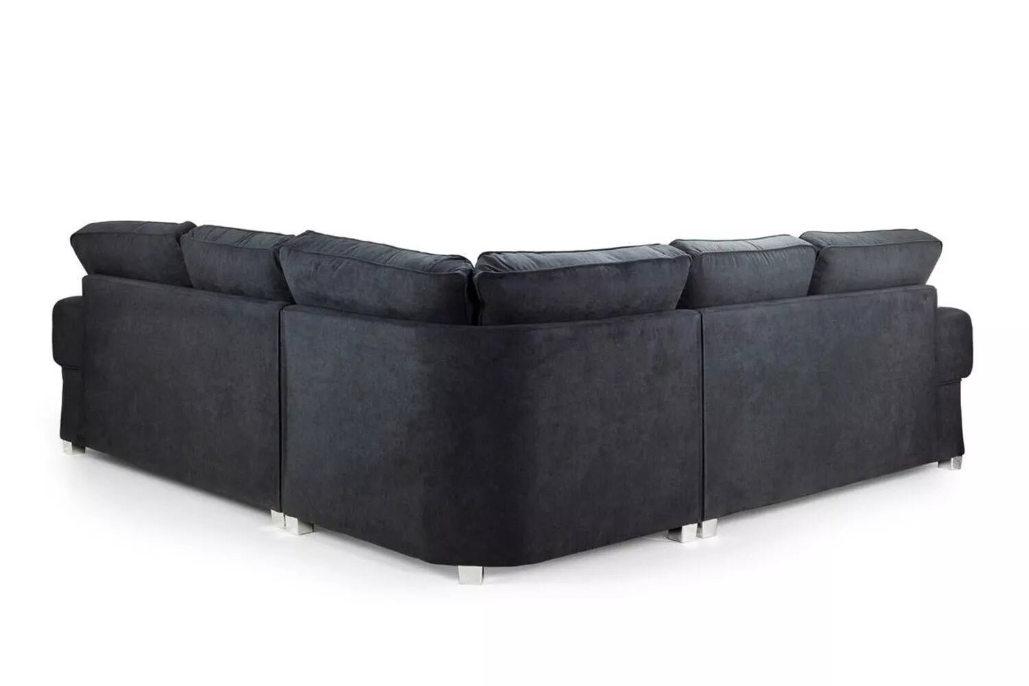 VERONA CORNER SOFA FULL BACK SET NEPAL BLACK / FOOTSTOOL /ARMCHAIR CHAIR