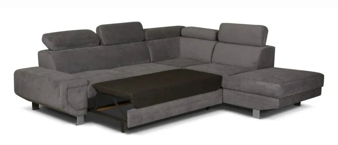 Artic Sofa Bed Grey Fabric With Storage