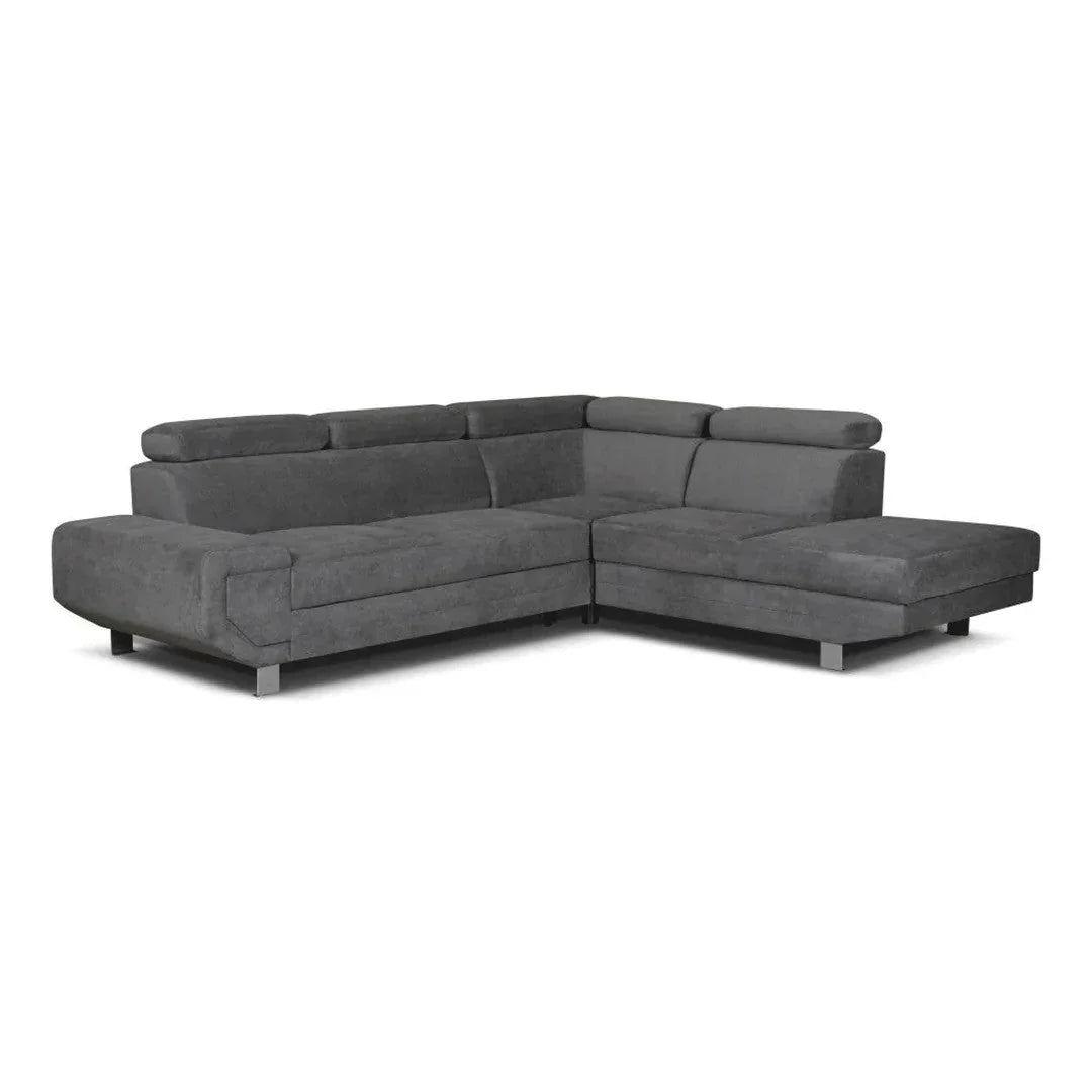 MNS Artic Left Hand Facing Corner Sofa Bed With Storage Box - Grey