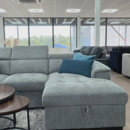 MNS Alaya Sofabed Grey U Shape Corner