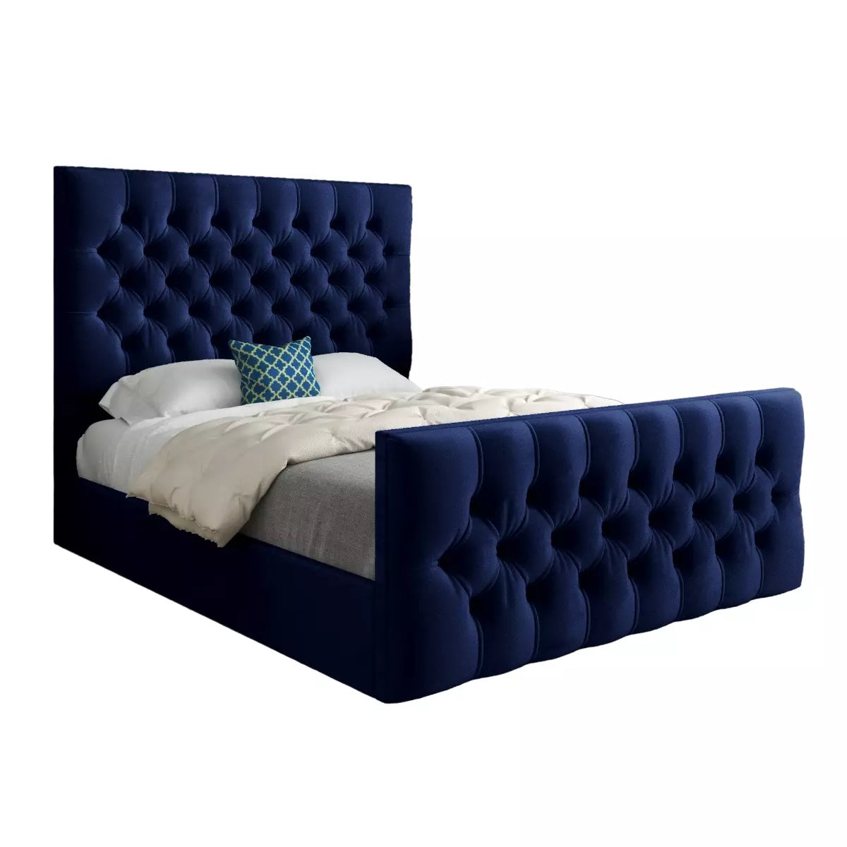 Chesterfield Upholstered Bed Frame Plush Velvet Ottoman Bed 4ft6,5ft,6ft