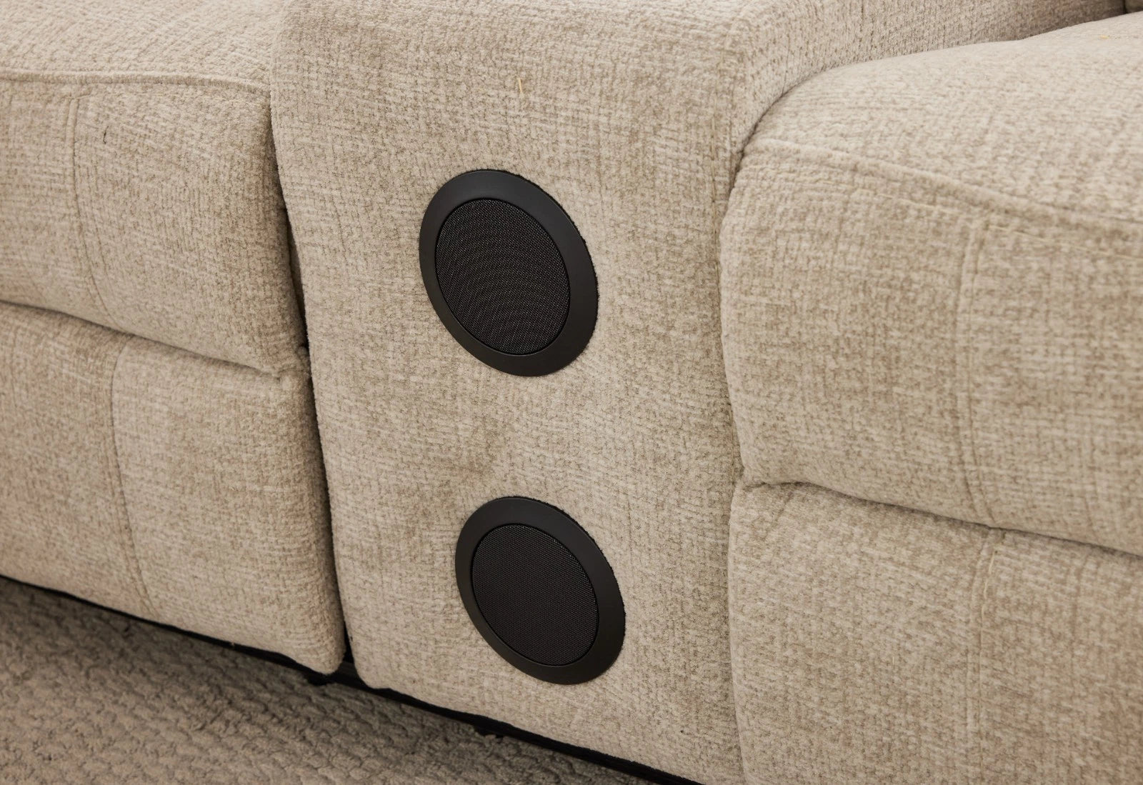 MNS Siyara Fabric Electric Recliner 3+2 Sofa With Bluetooth, USB, Cooling, Cupholder, Wireless Charging