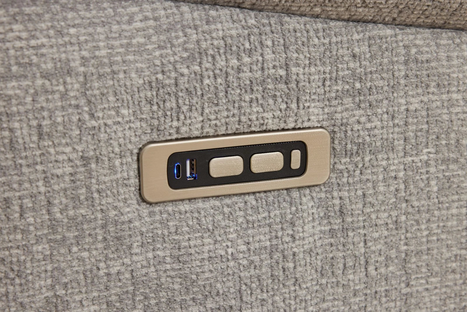 MNS Siyara Fabric Electric Recliner 3+2 Sofa With Bluetooth, USB, Cooling, Cupholder, Wireless Charging