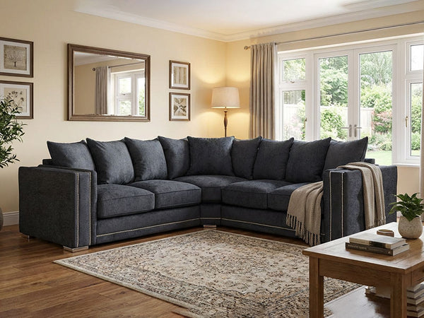 Alaska Corner Sofa 5 Seater Bentley Scatterback Fabric Sofa Furniture Couch Settee