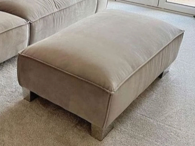 Sloane Luxury 3 Seaters Sofa Beige Plush Velvet | All Covers Washable