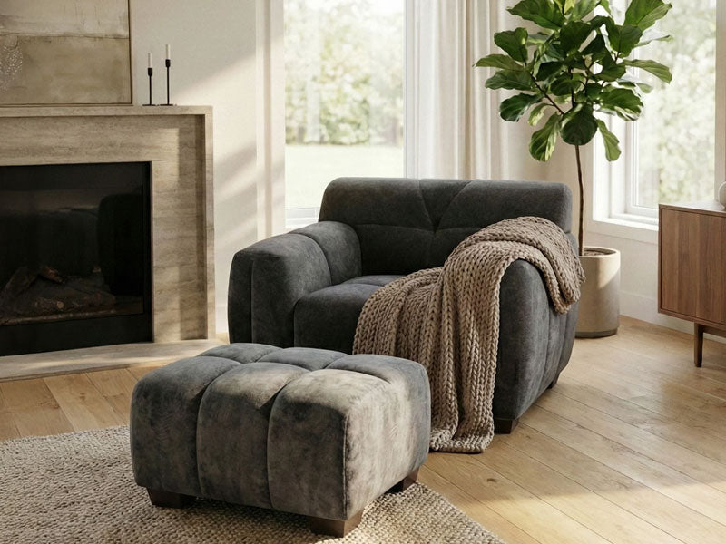MNS Aluxo Harlem Sofa Range in Chocolate Velvet